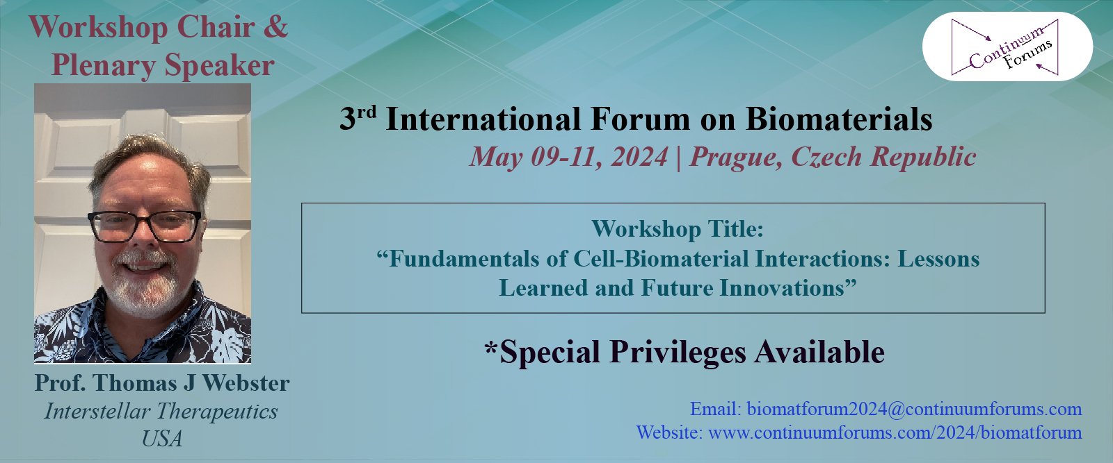 BIOMATFORUM2024 May 0911, 2024 3rd International Forum on